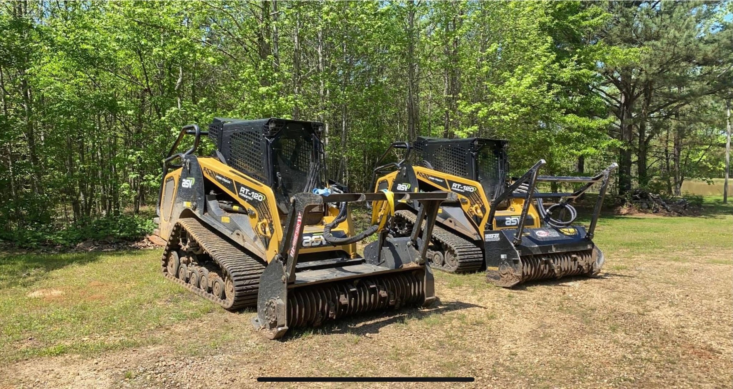 Mallards View Land Management forestry mulching equipment in action