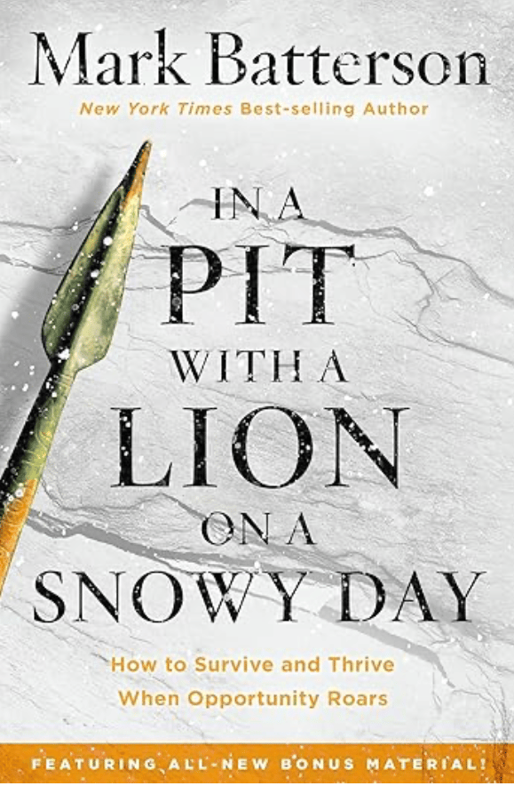 In a Pit with a Lion on a Snowy Day book cover
