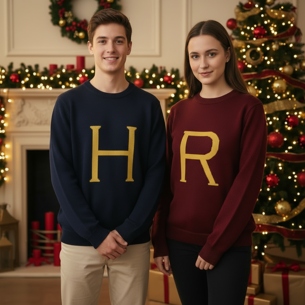 Portrait of two girls standing side by side in school uniforms