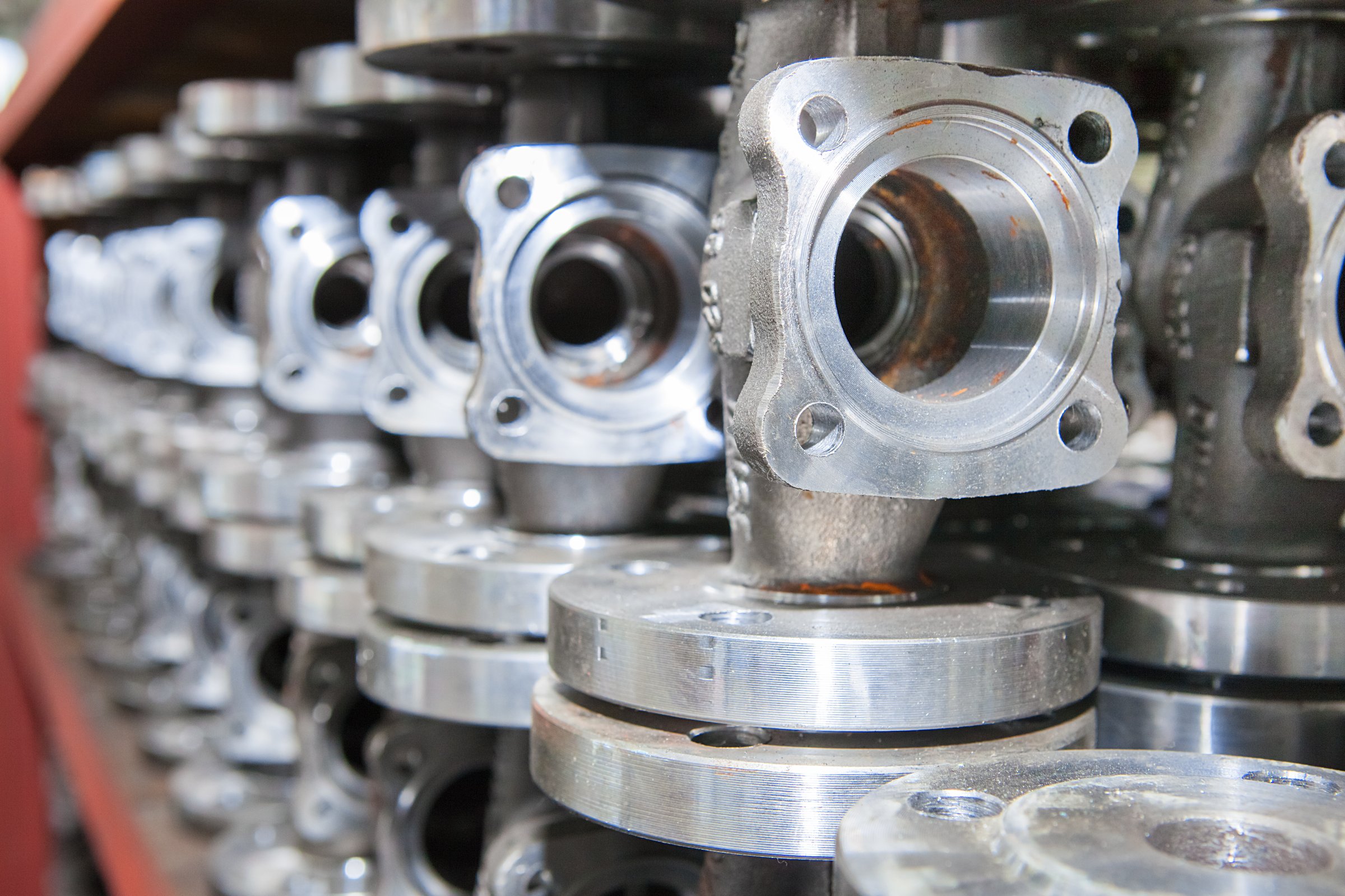 Industrial background from part of valves for power, oil or gas industry