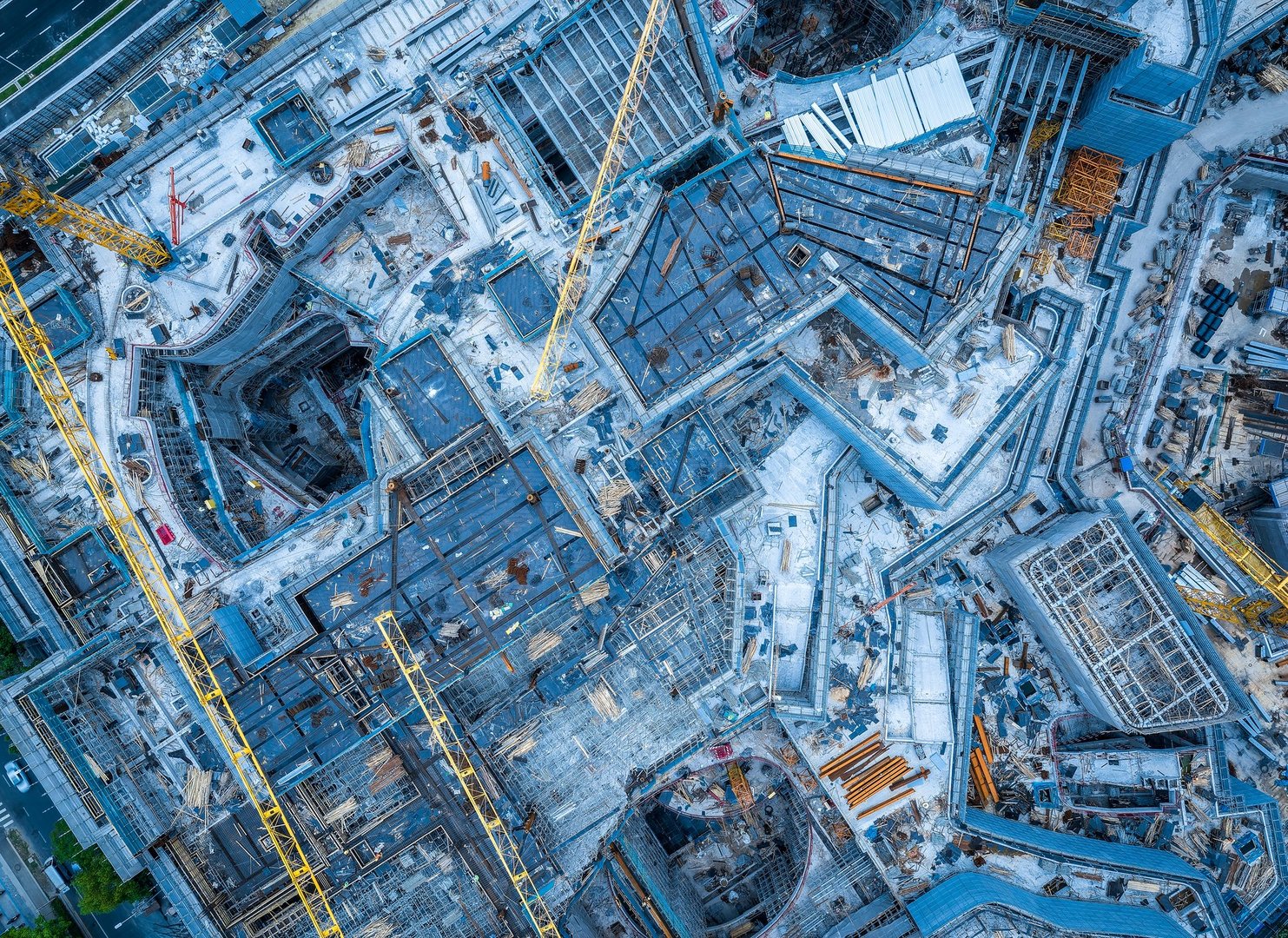 Large steel framework