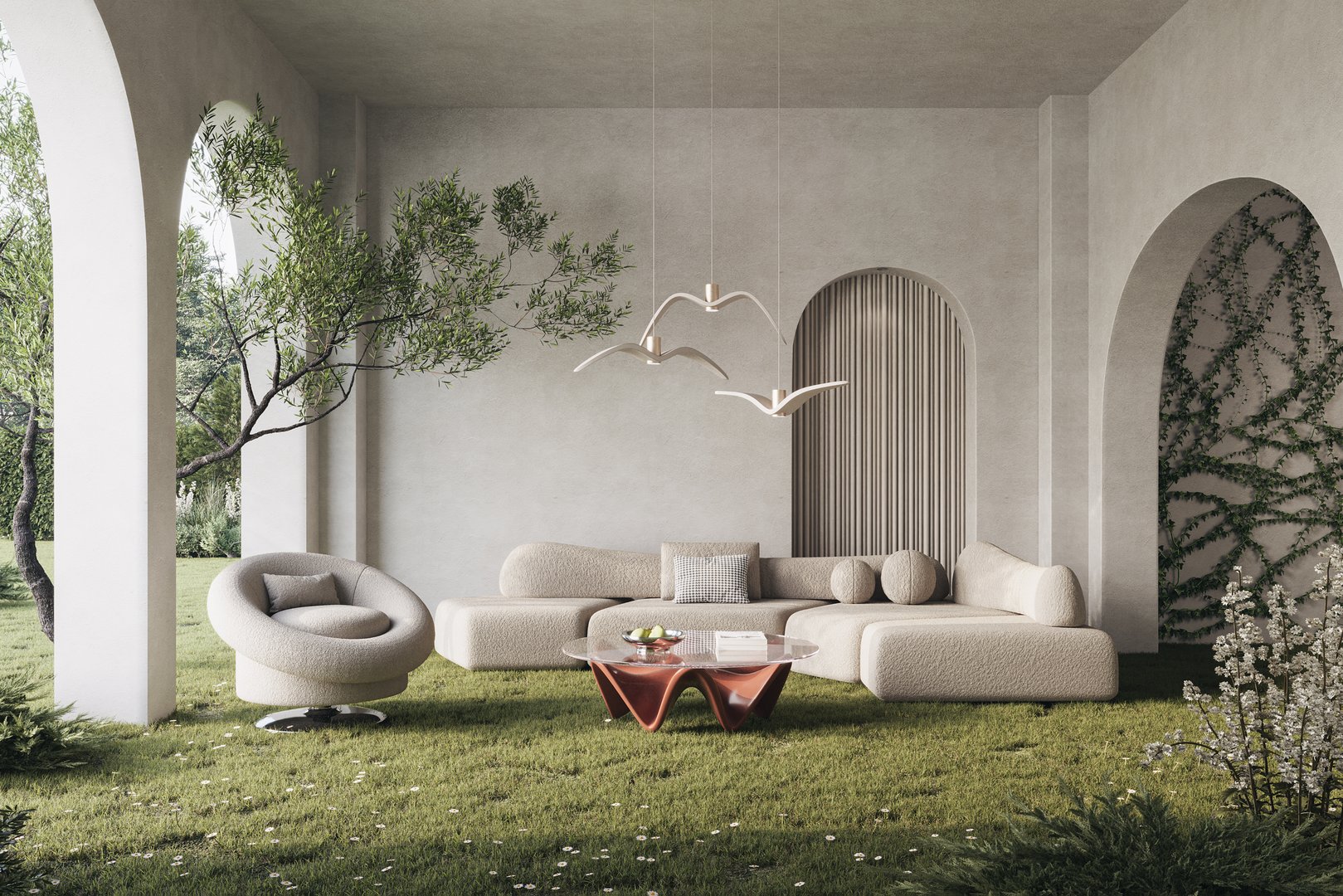 Interior design with natural and organic elements