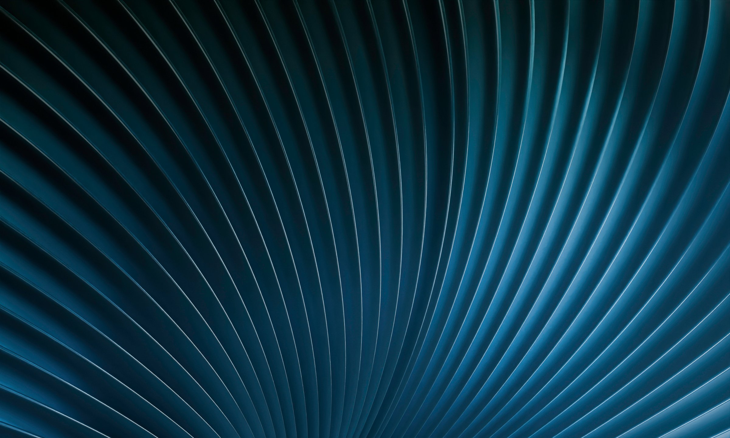 Radial Pattern of Navy Blue Metallic Lines with Subtle Light Reflection
