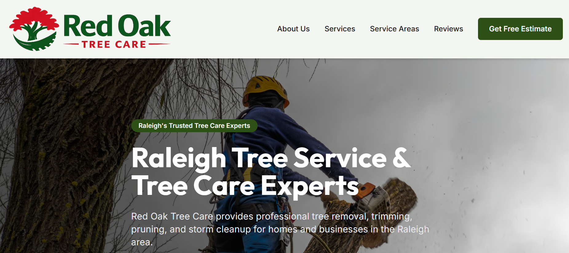 Red Oak Tree Care website demo