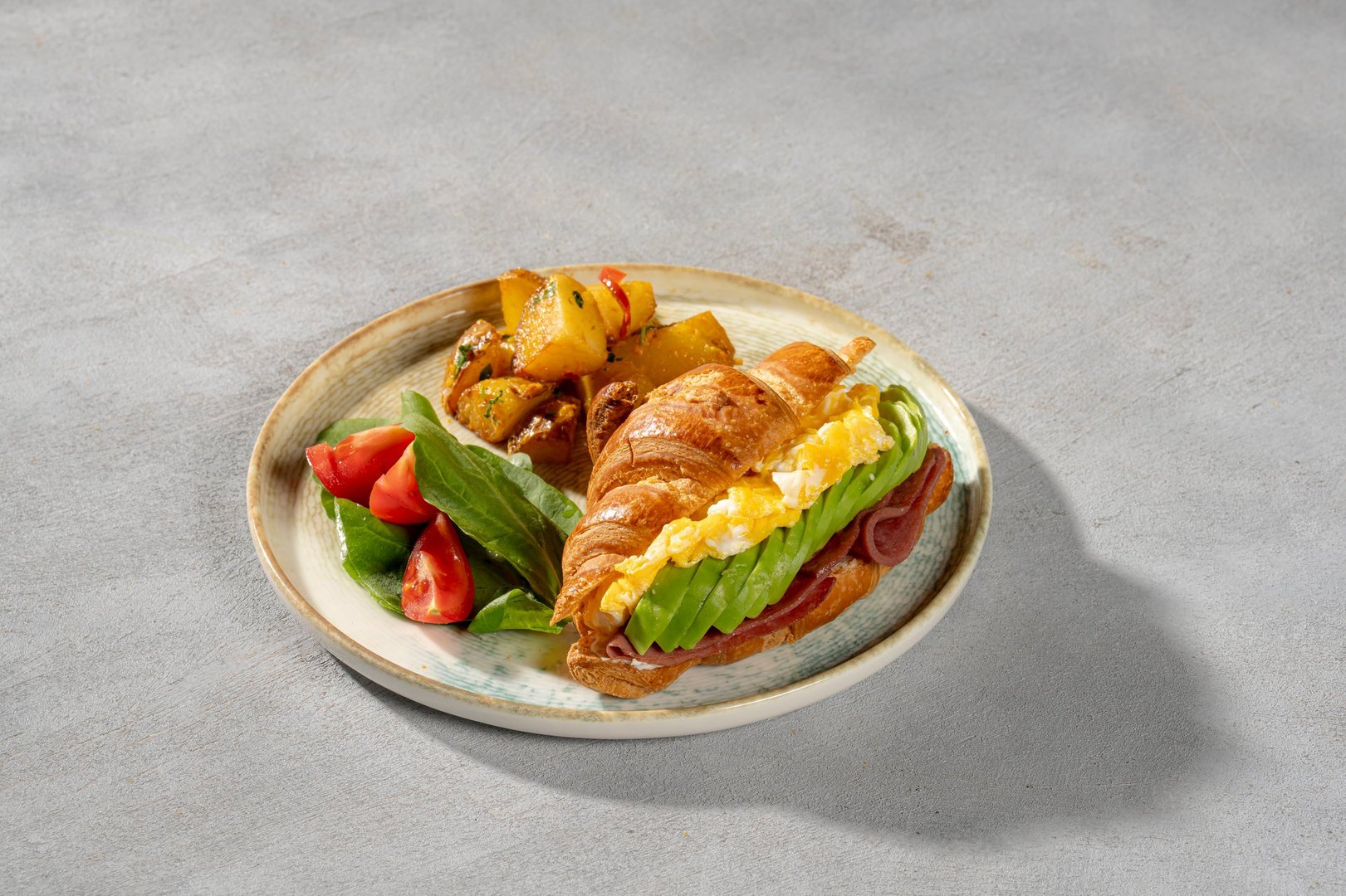 Avocado croissant pastry