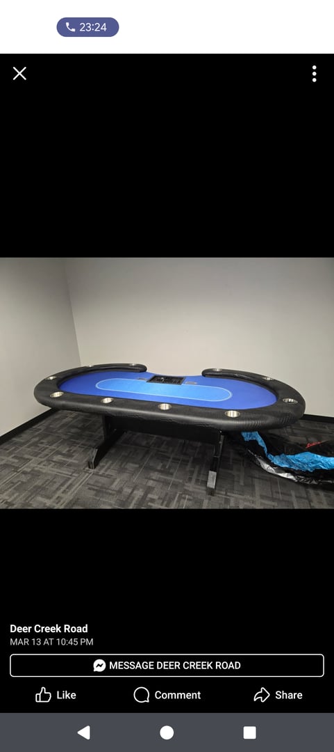 Custom poker table