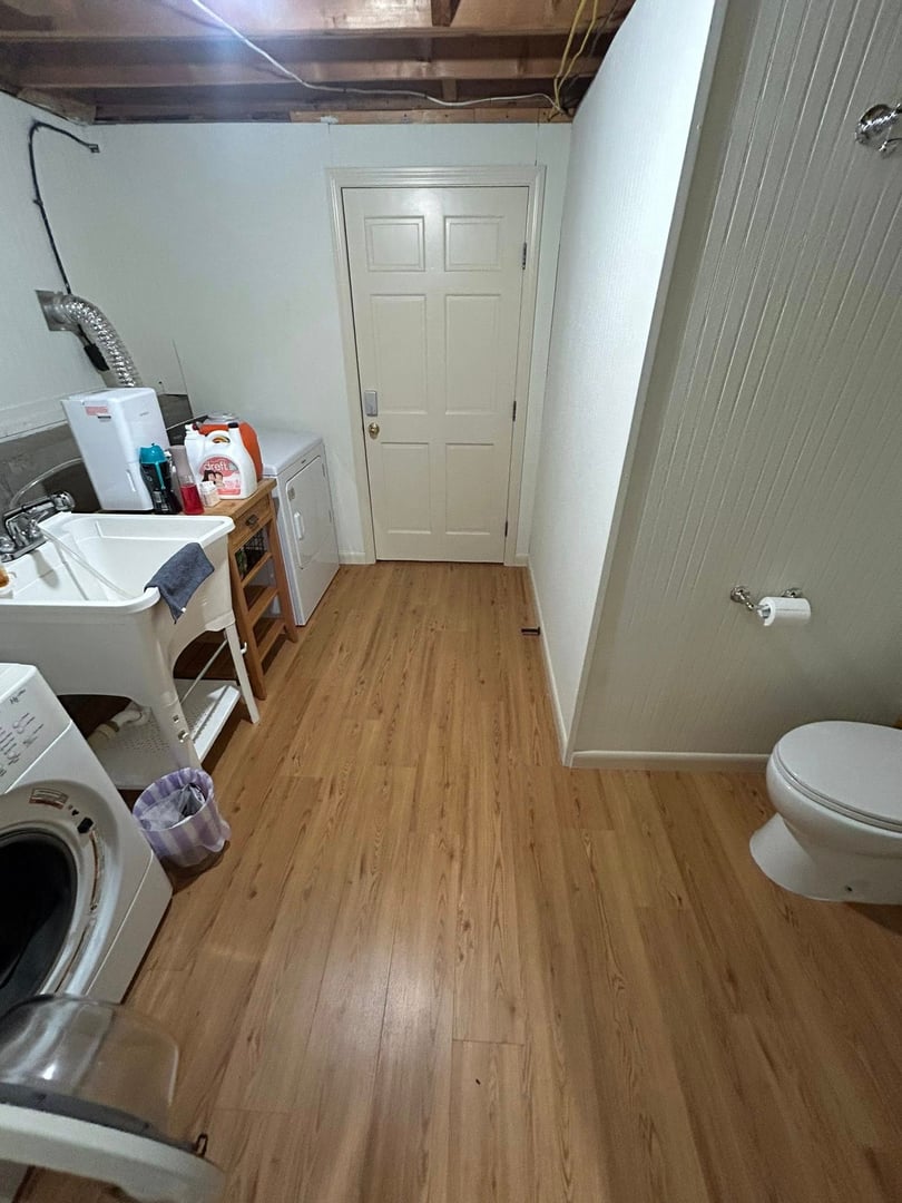 Updated electrical work Maumee basement remodel