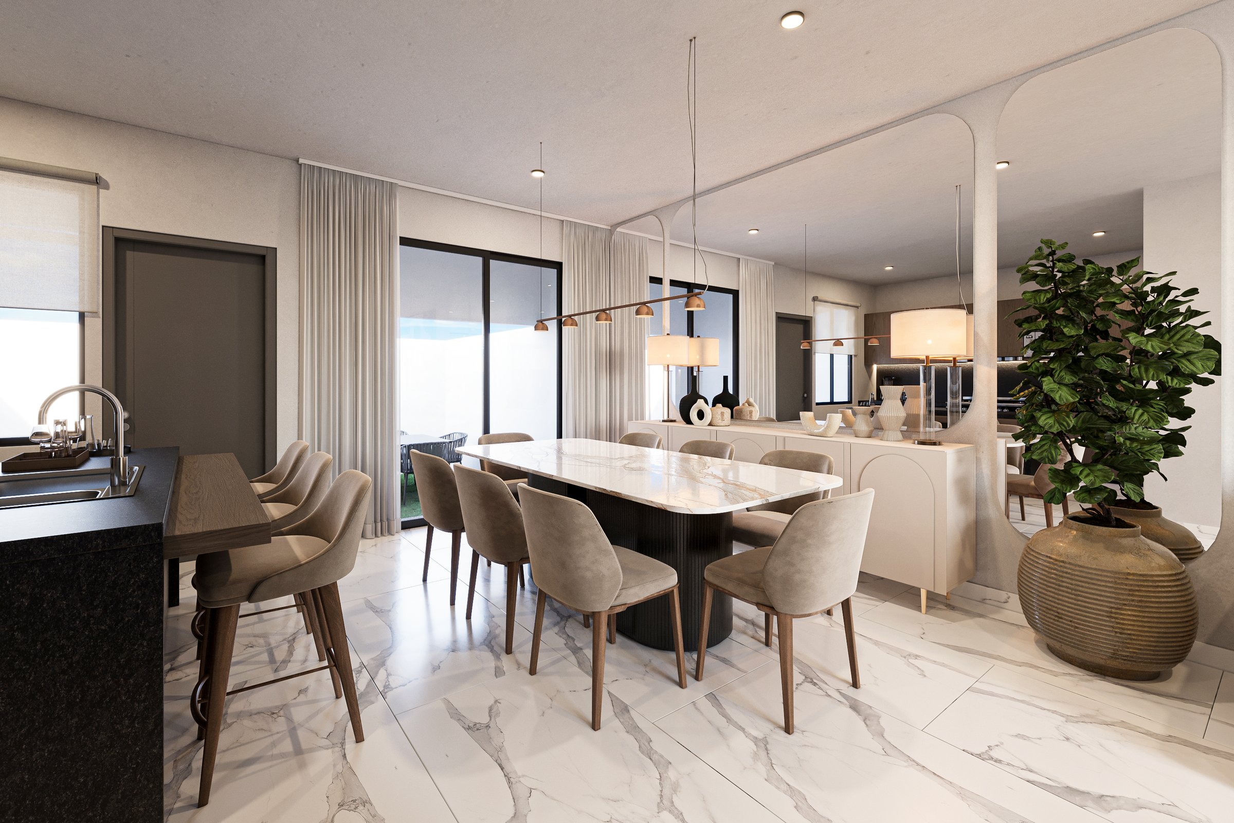 Modern residential interior design