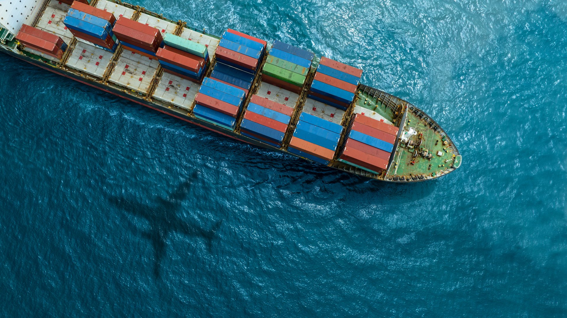 Aerial view of the freight shipping transport system cargo ship container. international transportation Export-import business, logistics, transportation industry concepts