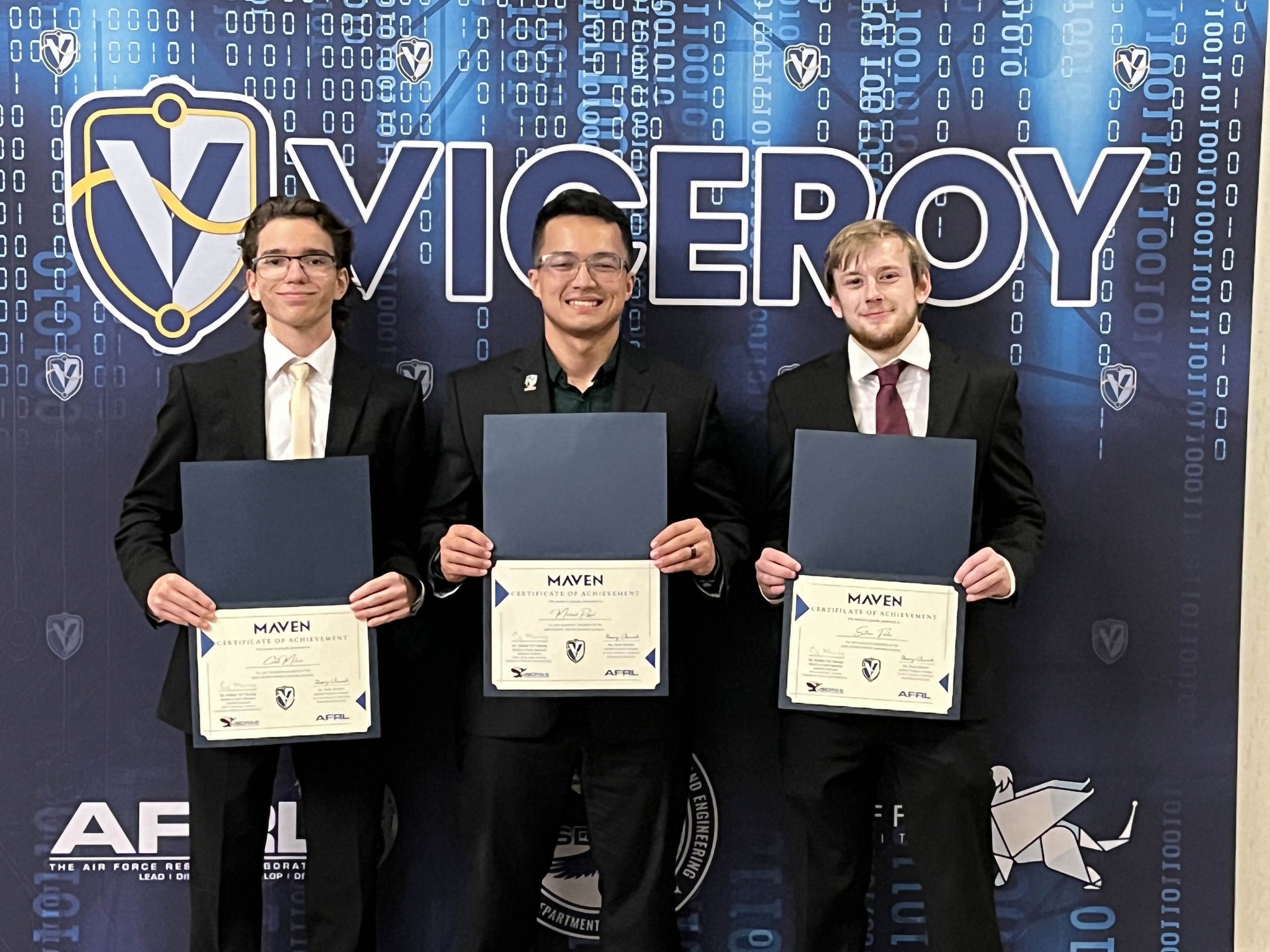 Caleb Molnar at AFRL cybersecurity internship in Rome