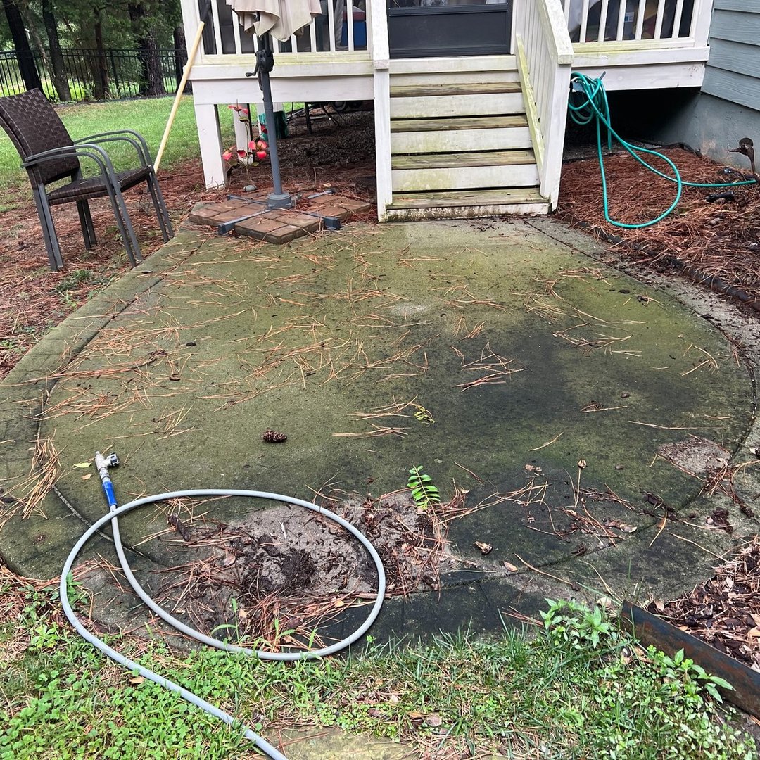 After patio cleaning in Wake Forest NC - clean patio