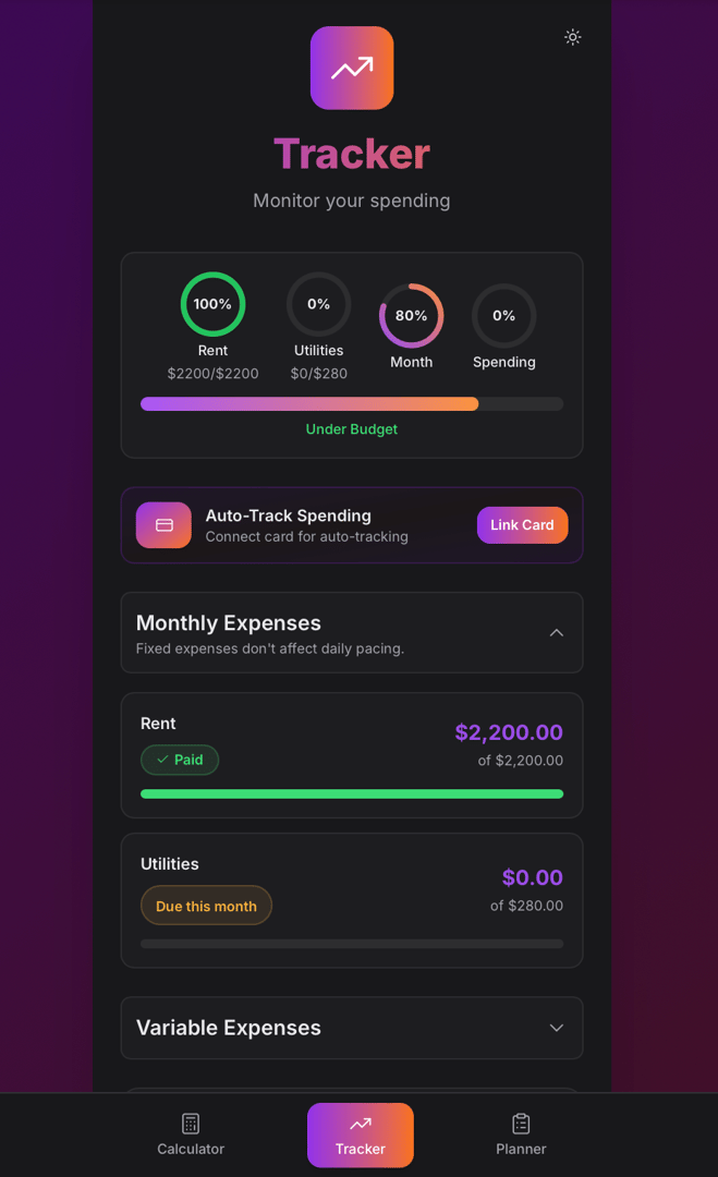 Smart Finance Tracker screenshot