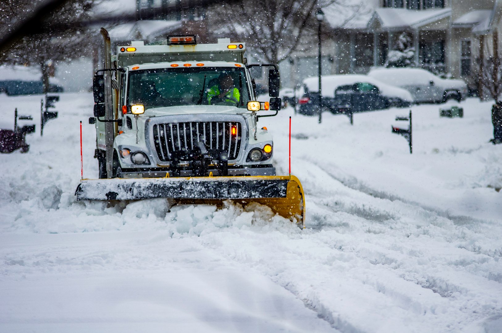 Reliable snow removal services in action