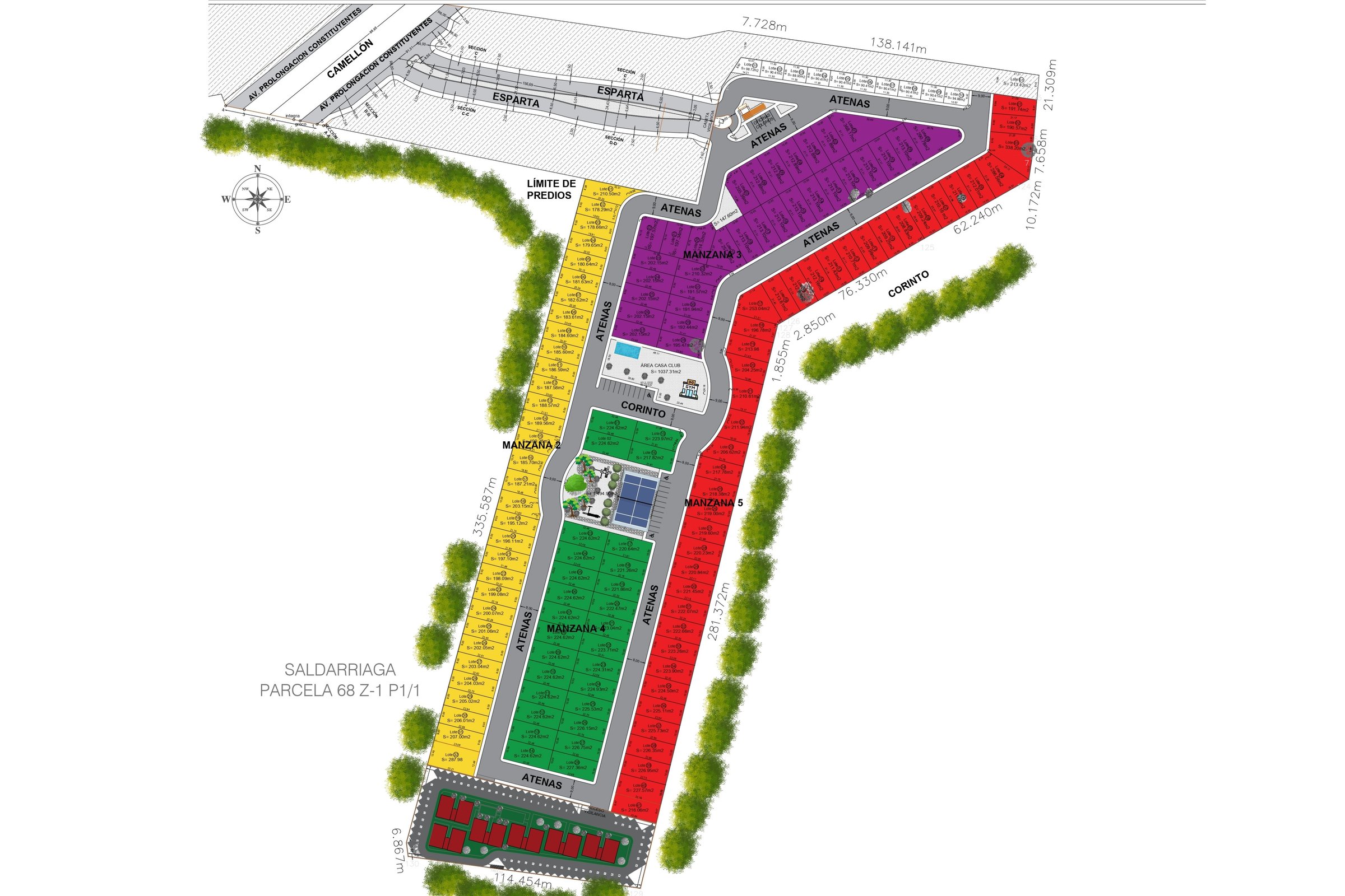 Plano de terrenos GRECO RESIDENCIAL