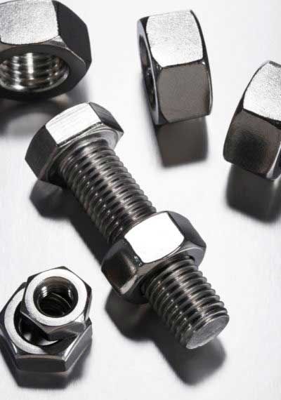 Marine fasteners with nuts