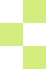 A pattern of four green squares arranged in a two-by-two grid, evenly spaced on a pale background.