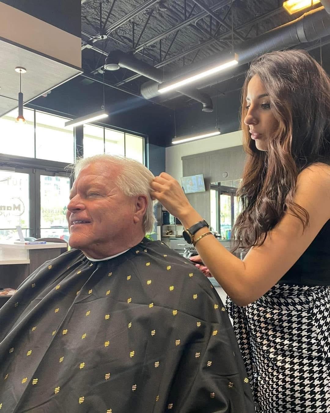 Classic scissor cut haircut