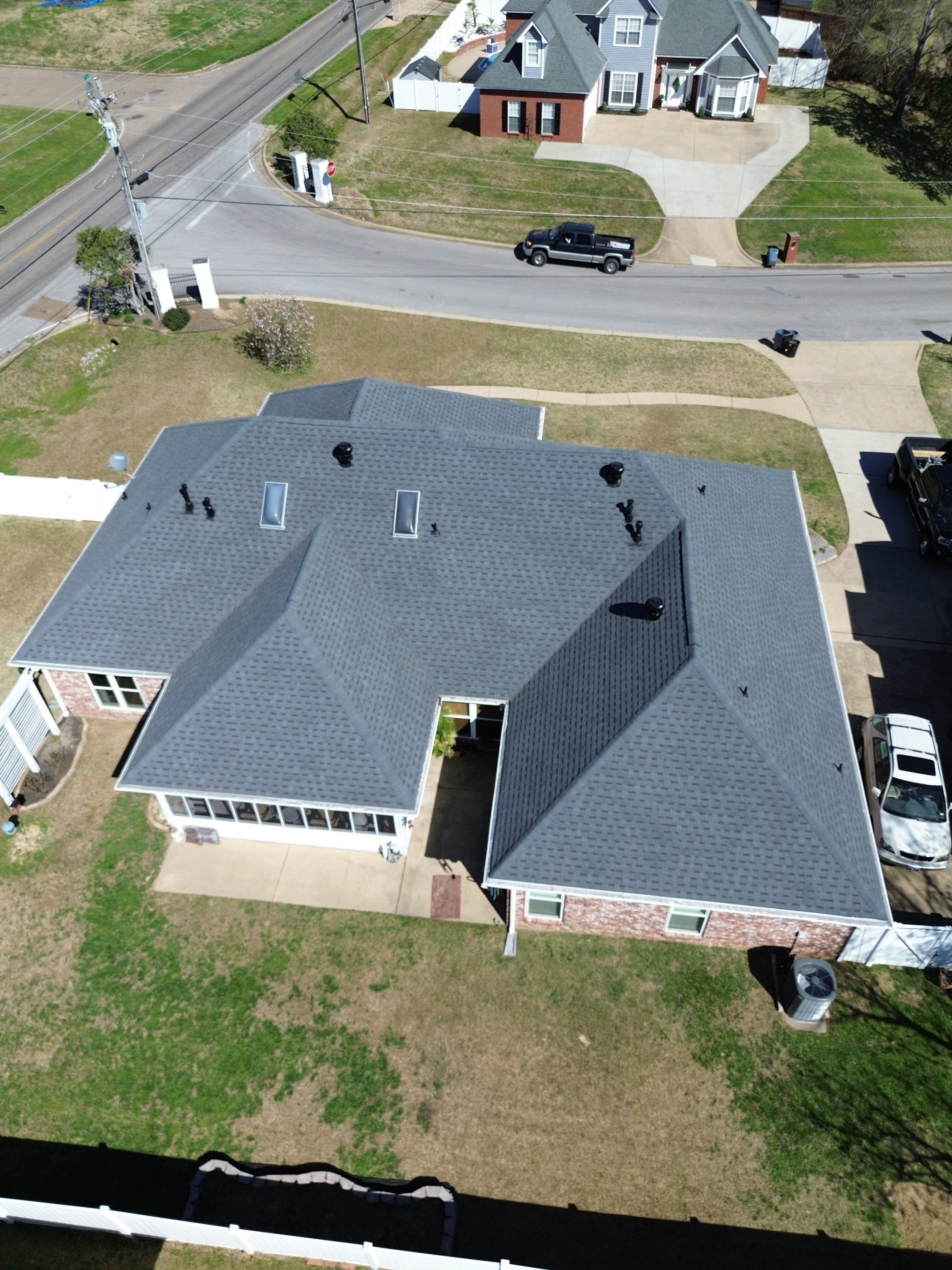 Completed roofing project