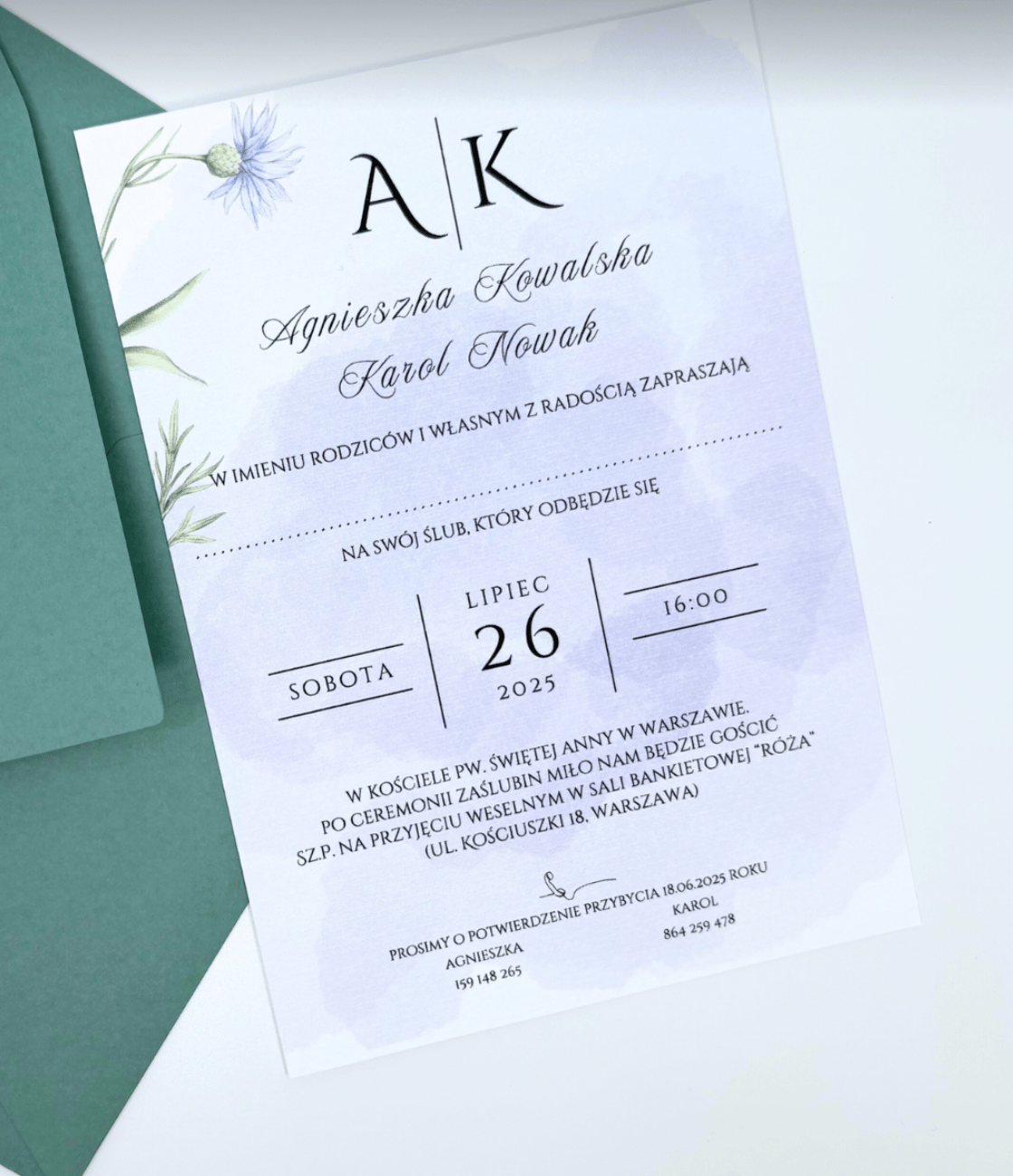 Zaproszenie kwiatowe 11