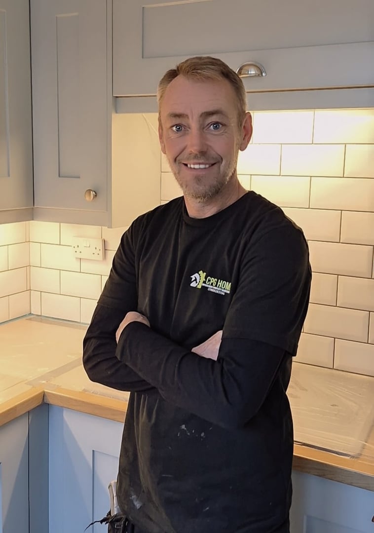 Professional tradesman at work