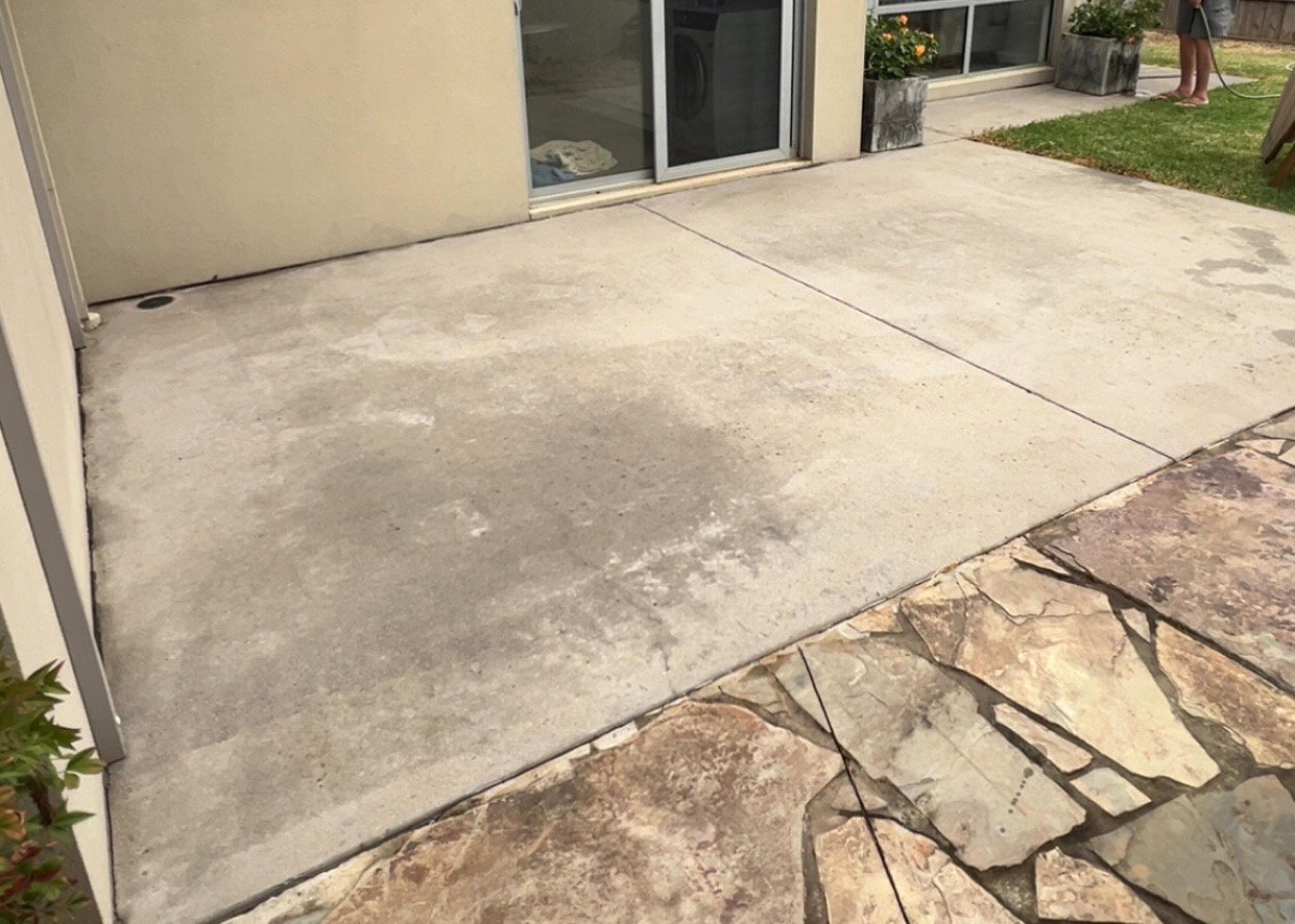 Clean concrete surface after deep clean
