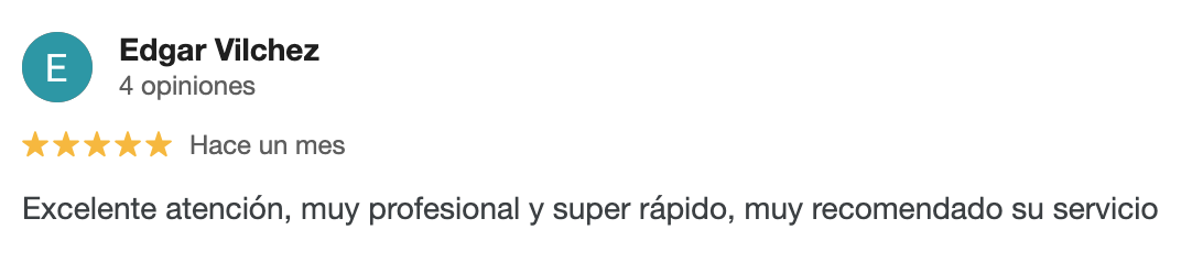 Testimonio de cliente satisfecho