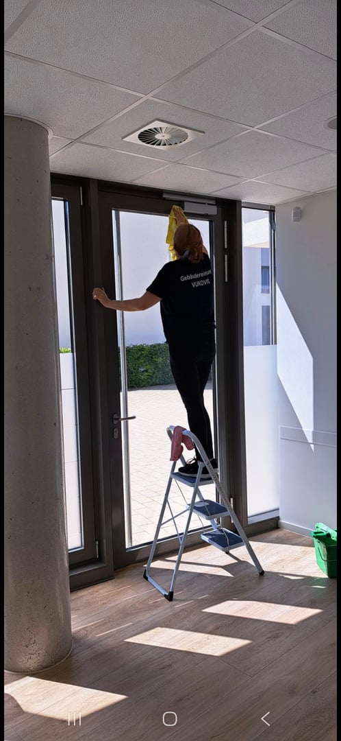 Professionelle Reinigungskraft