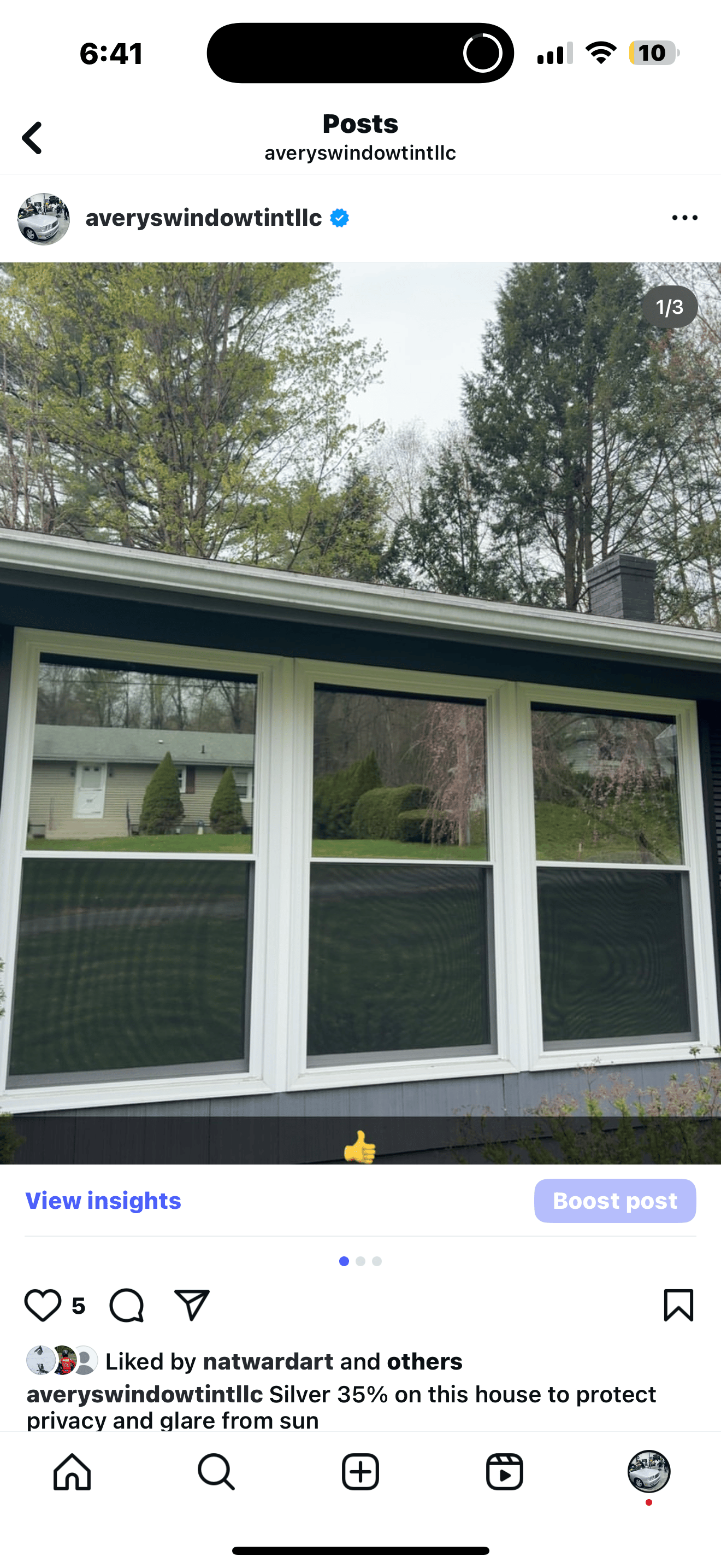 Window tint installation project