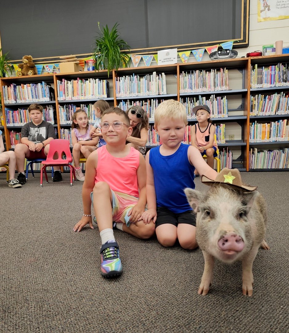 Child reading and learning