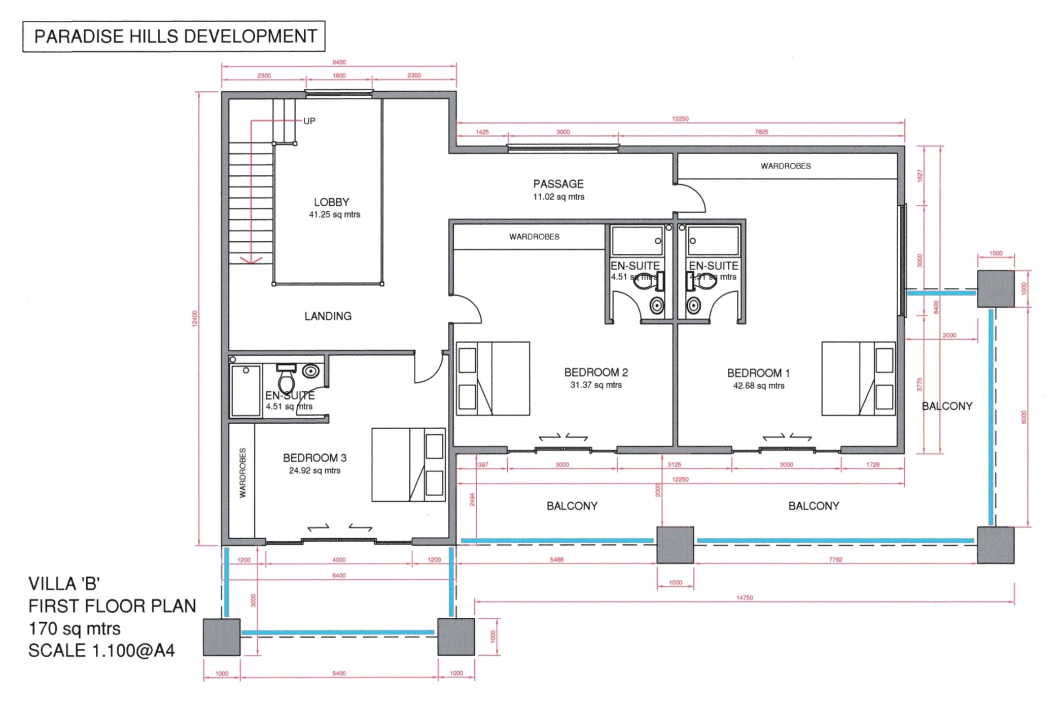 Villa Drift upper floor plan