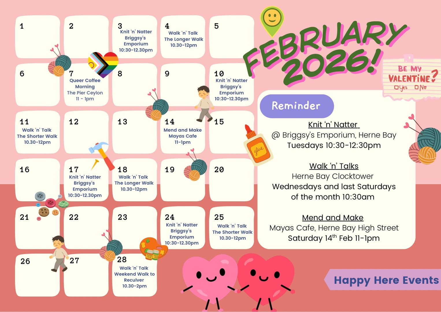 Monthly Events Calendar