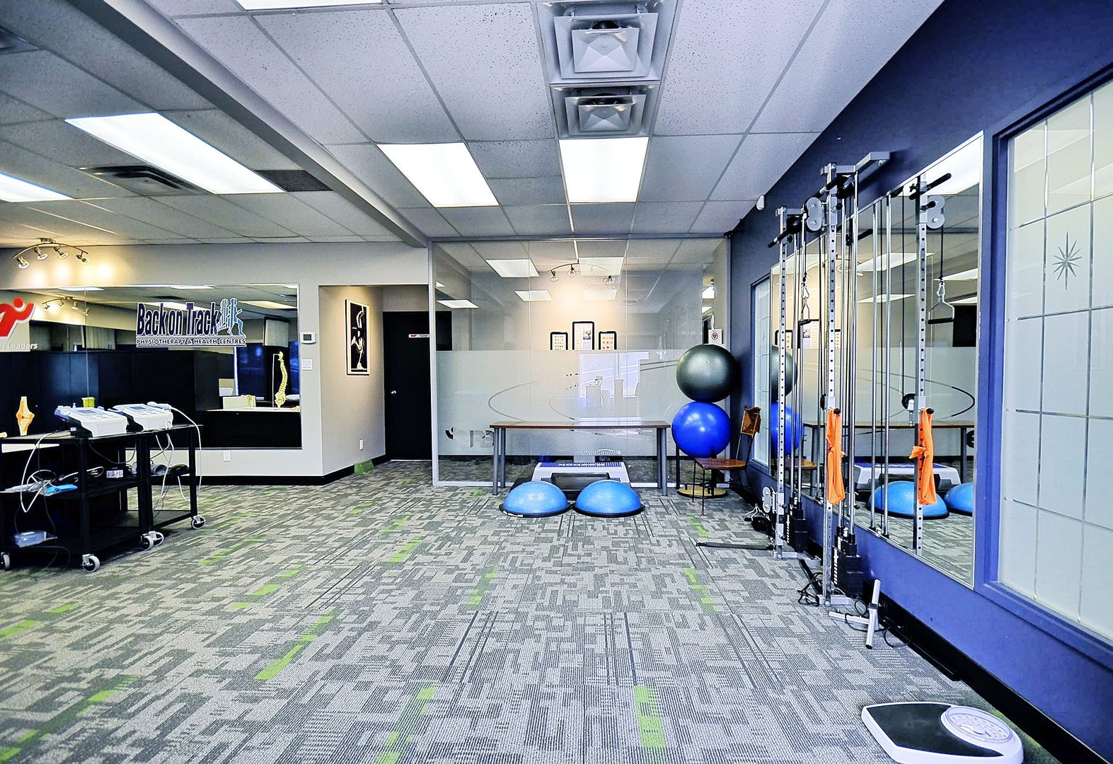 Exercise and rehabilitation area at Back on Track Physiotherapy