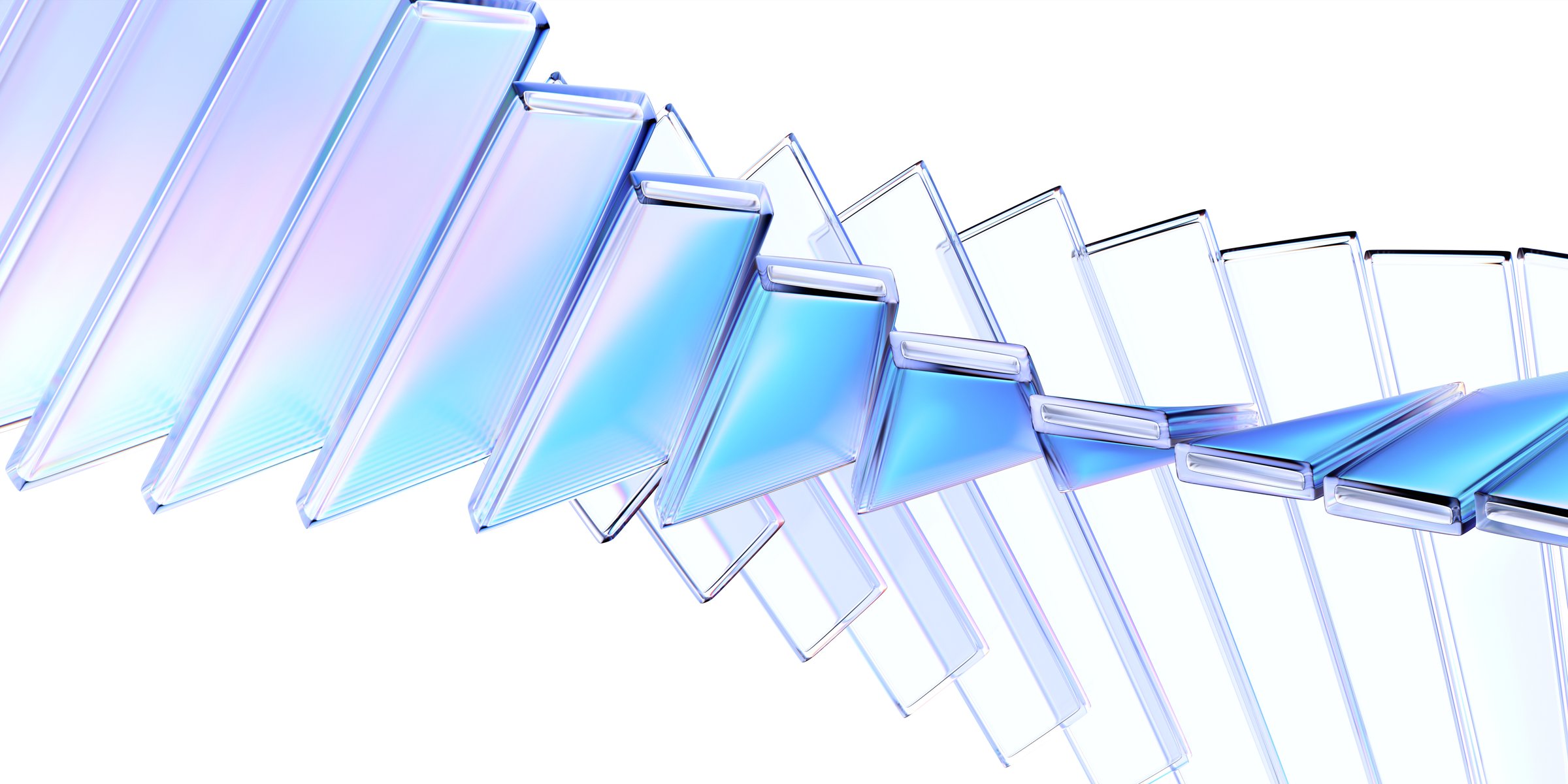 Abstract background design, futuristic glass structure, 3d render