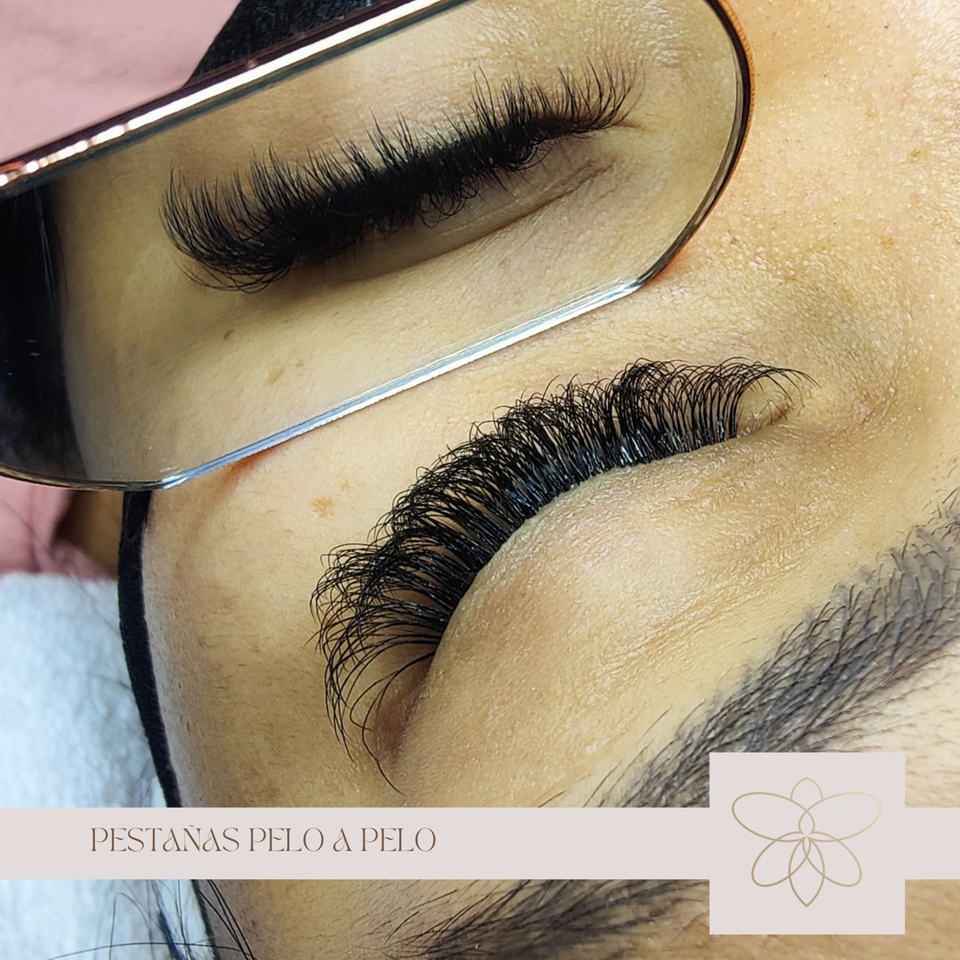 Extensiones de pestañas - antes y después