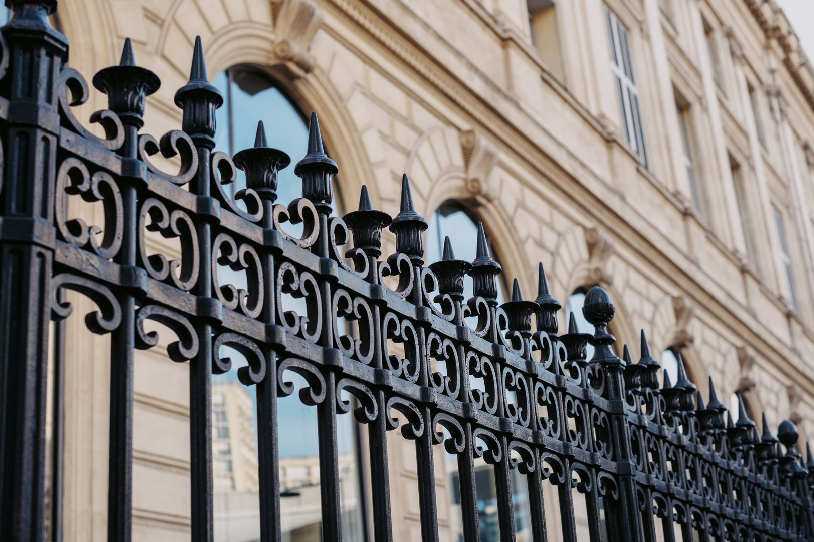 Ornamental iron fence