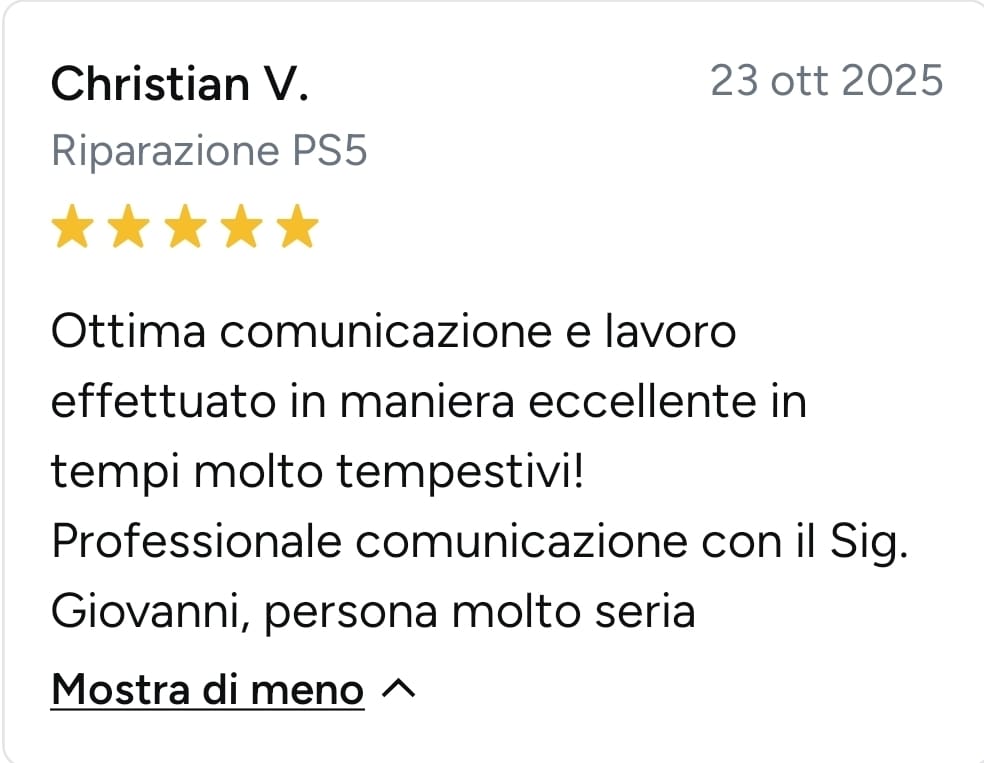 Recensione cliente