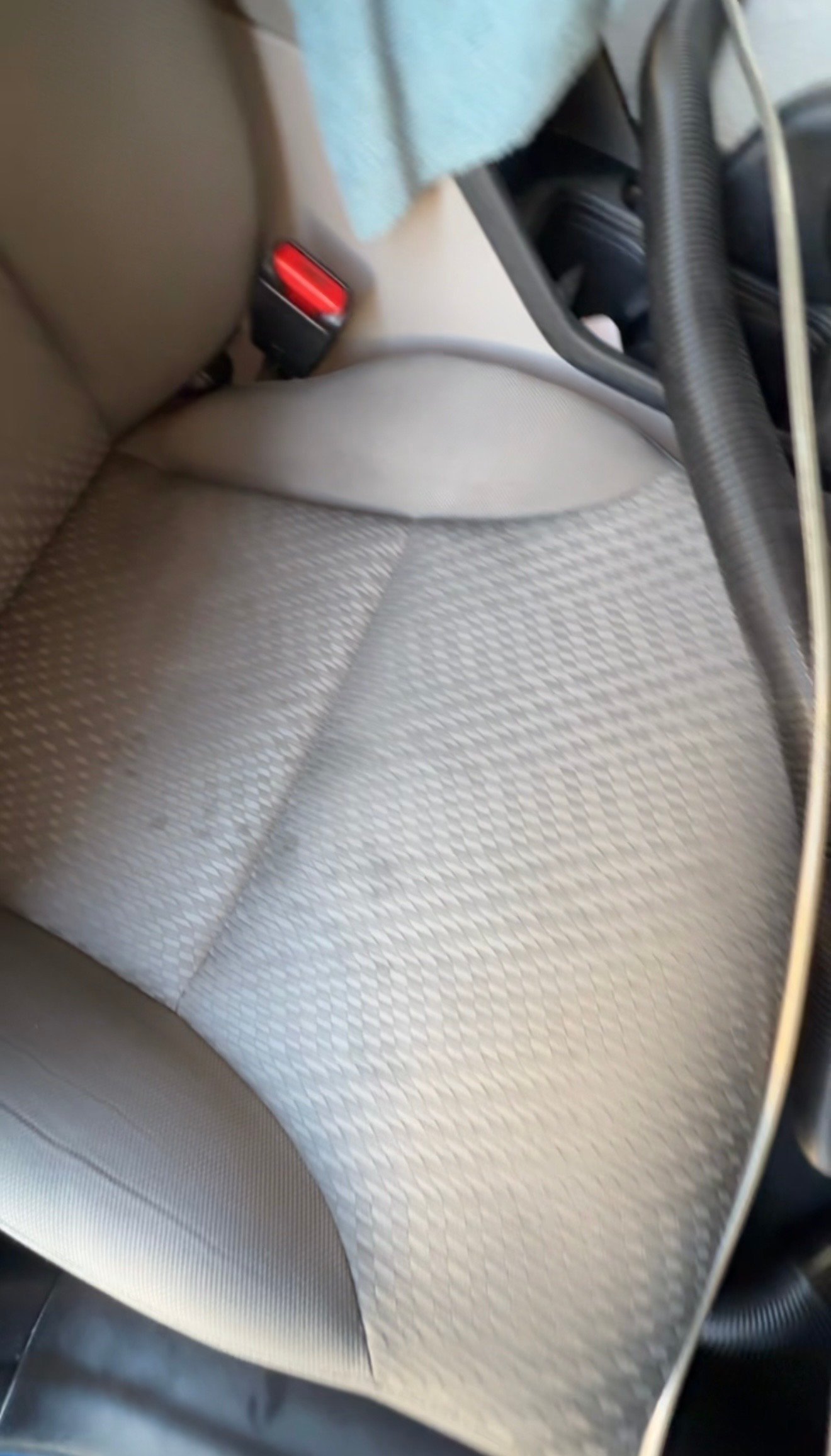 Clean car seat after stain removal