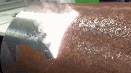 Laser rust removal demonstration