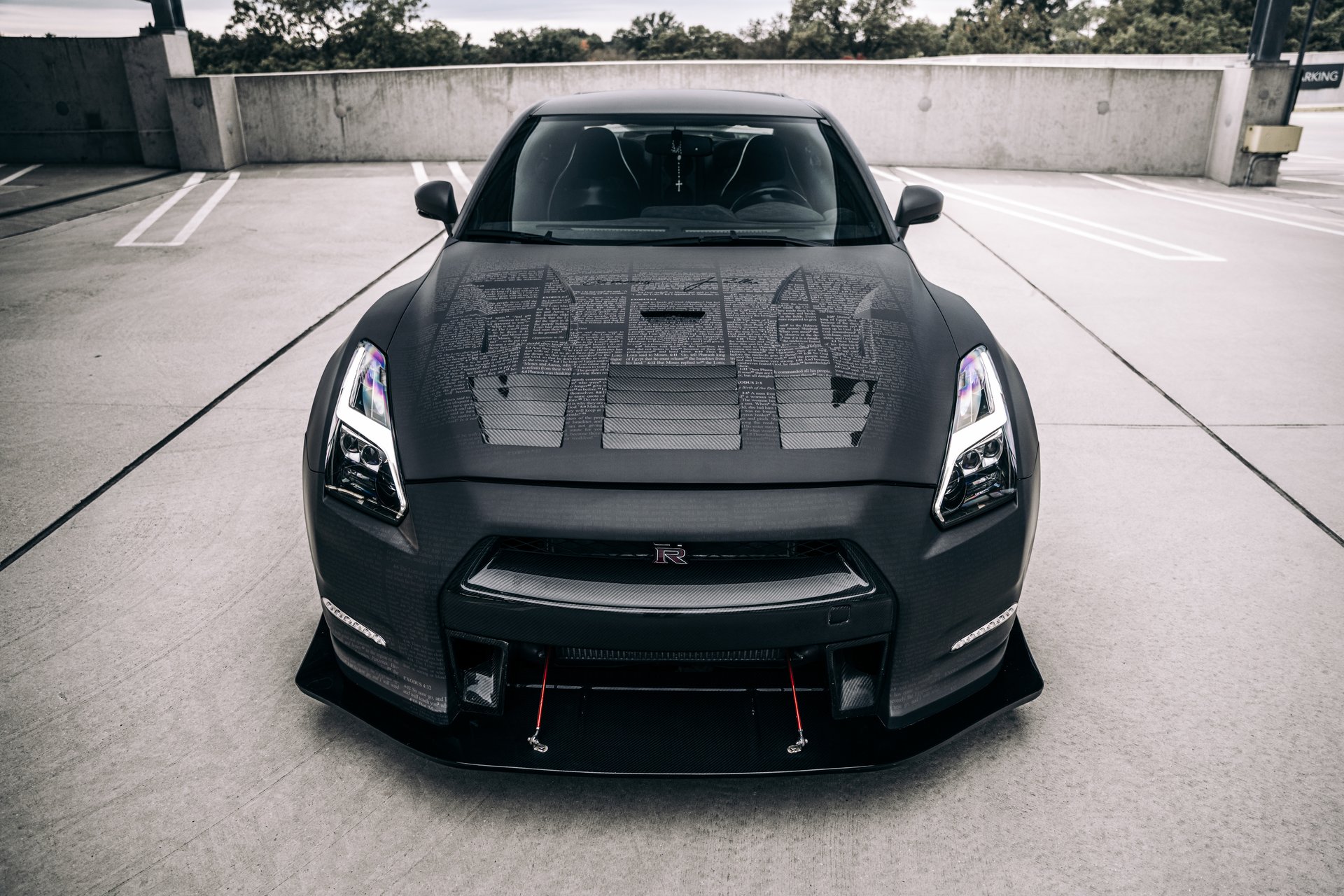 LA, CA, USA
September 9, 2025
Black Nissan R35 GTR parked showing the front of the car