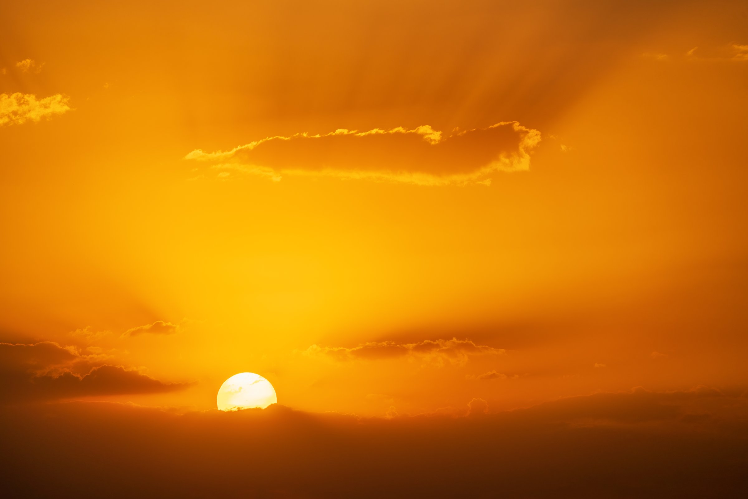 Beijing, China - 7th September 2025 - Rising sun comes out of clouds