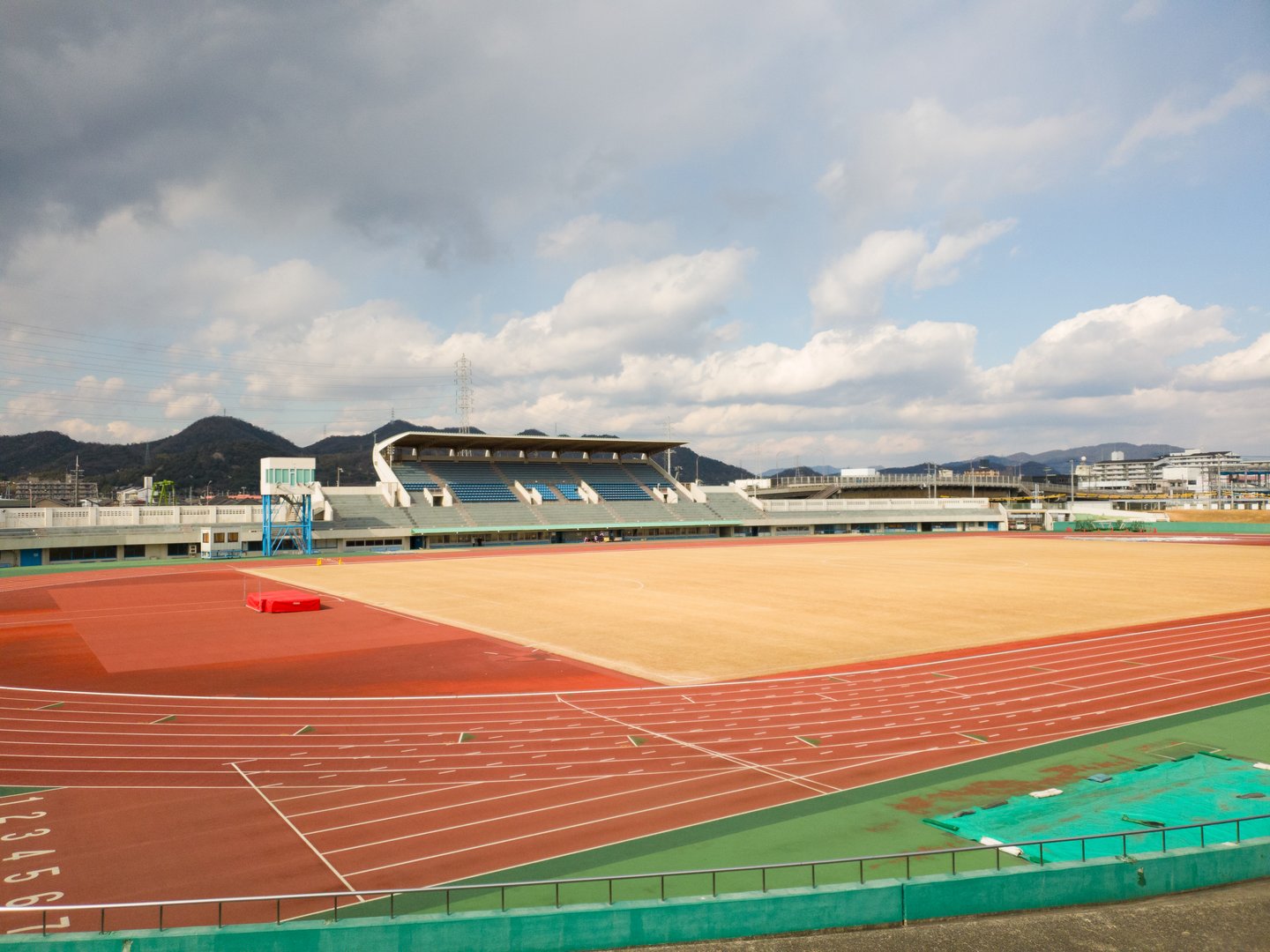 winter track and field stadium
