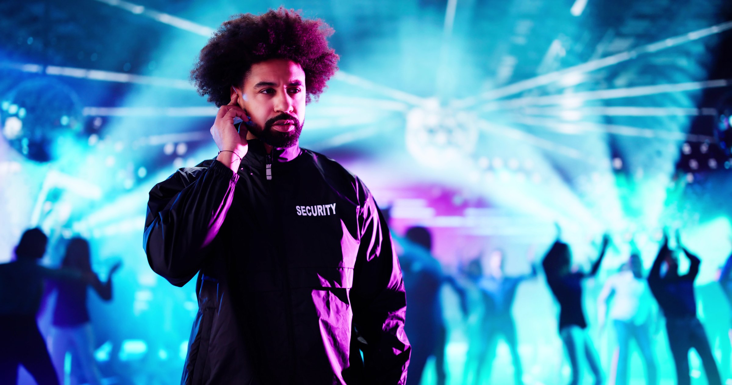 Nightlife Protector: Security Guard Ensuring Safety at Club Event Or Concert