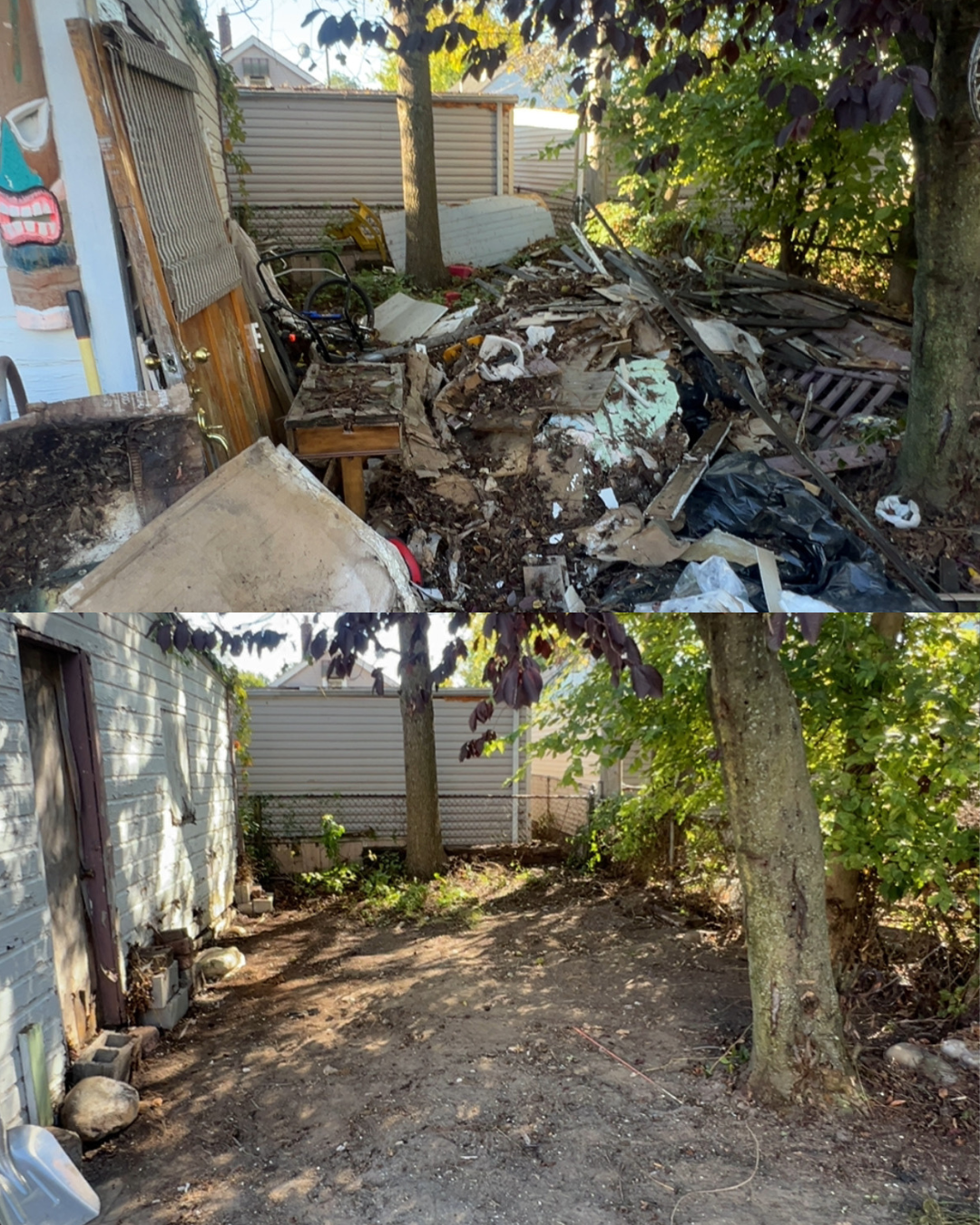 Junk removal before