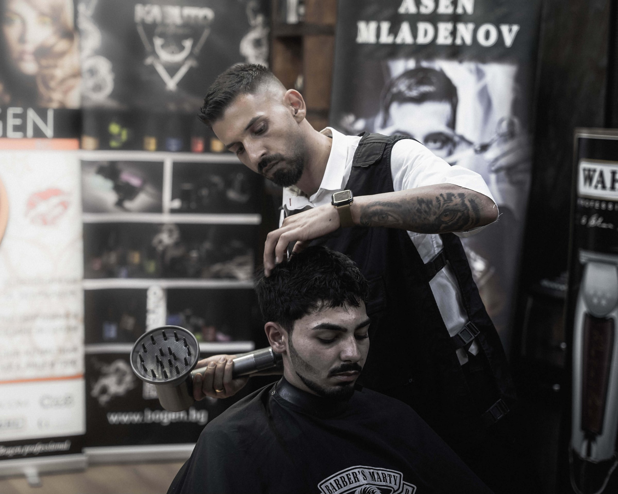 Training students in barbering