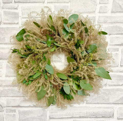 Wianek z suszonym miskantem
