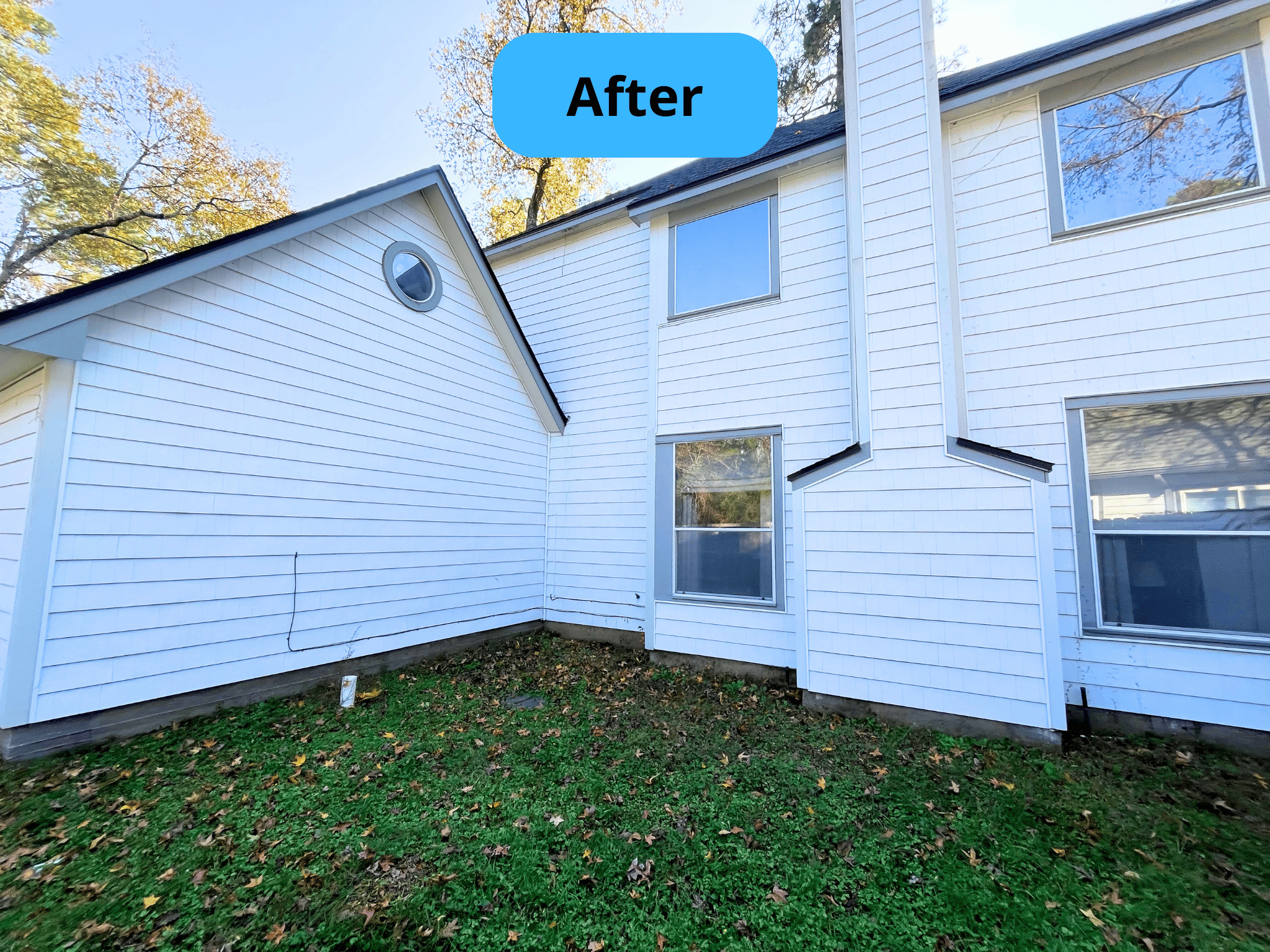 Vinyl/Hardie plank house washing after