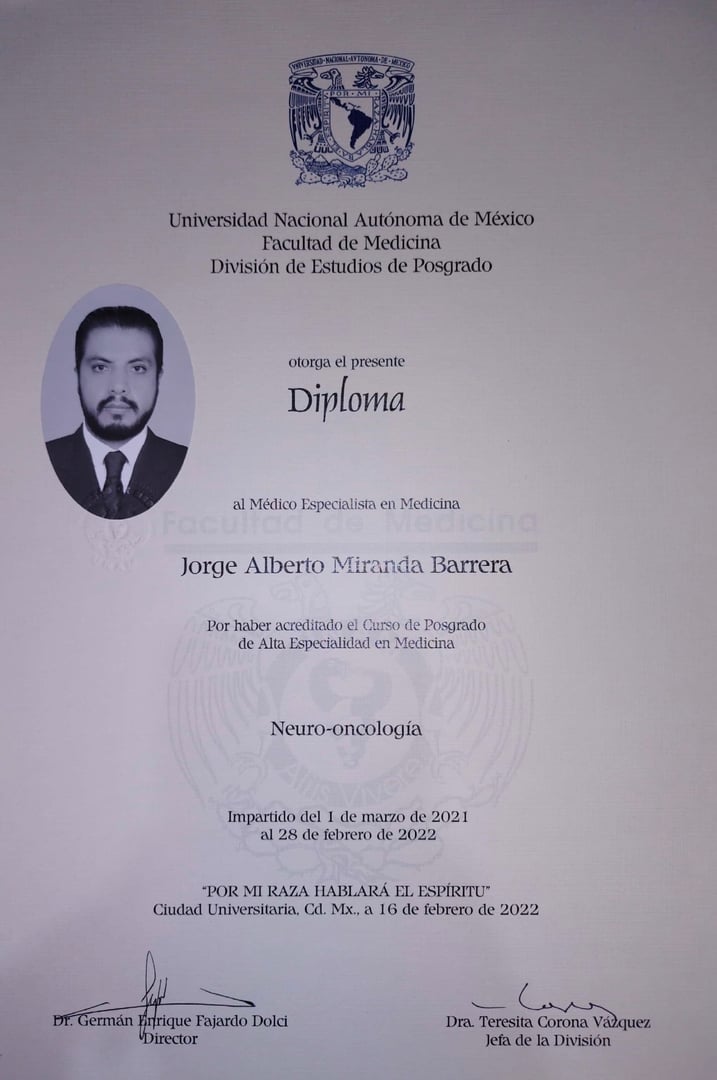 Alta Especialidad en Neurocirugía Oncológica