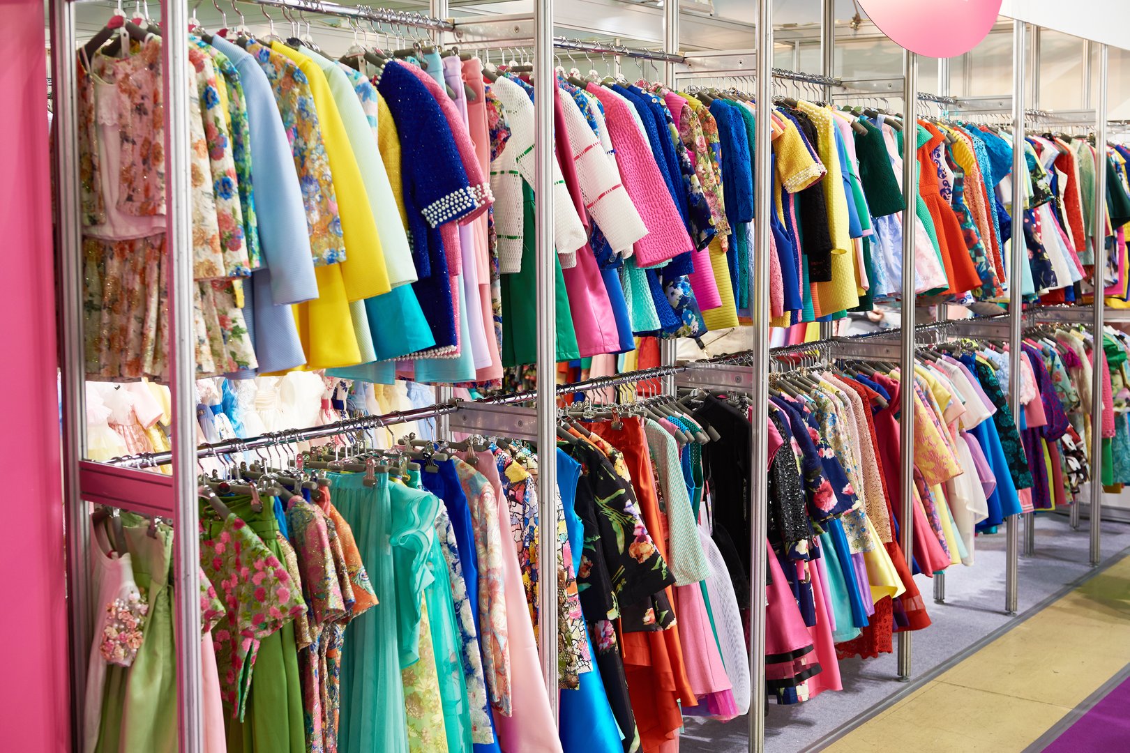 Women's clothing on the hanger in the store