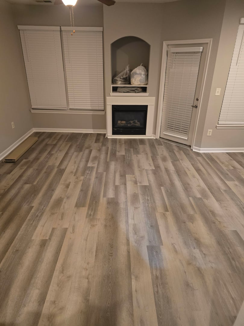 Glue down flooring installation