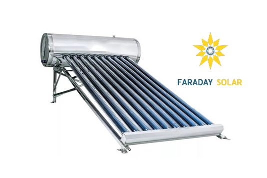 Calentador solar híbrido con tubos de vidrio al vacío